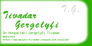 tivadar gergelyfi business card